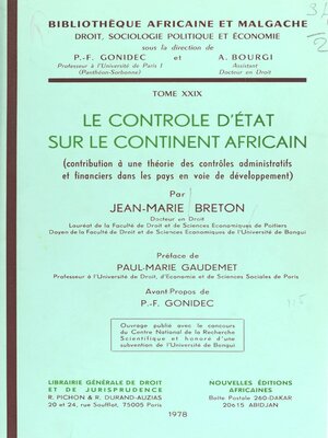 cover image of Le Contrôle d'État sur le continent africain